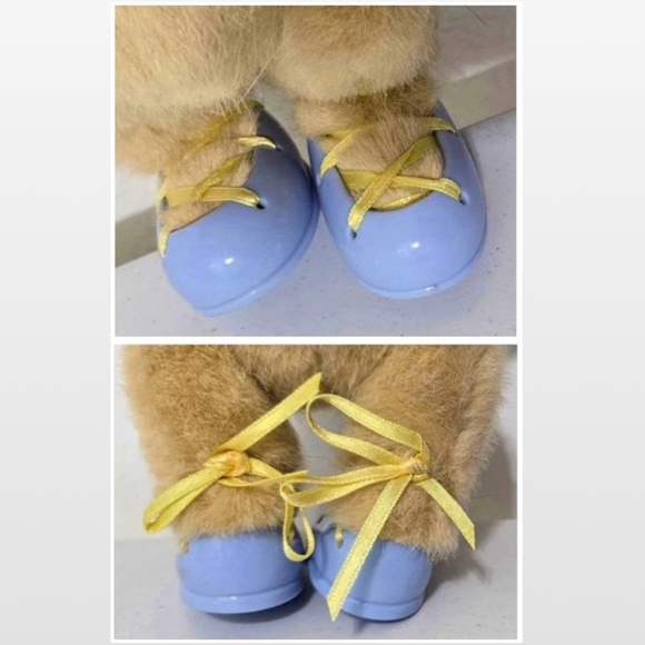 Vintage Muffy Vanderbear Teddy Bear Down On The Farm Blue Floral Dress VTG - Picture 5 of 13